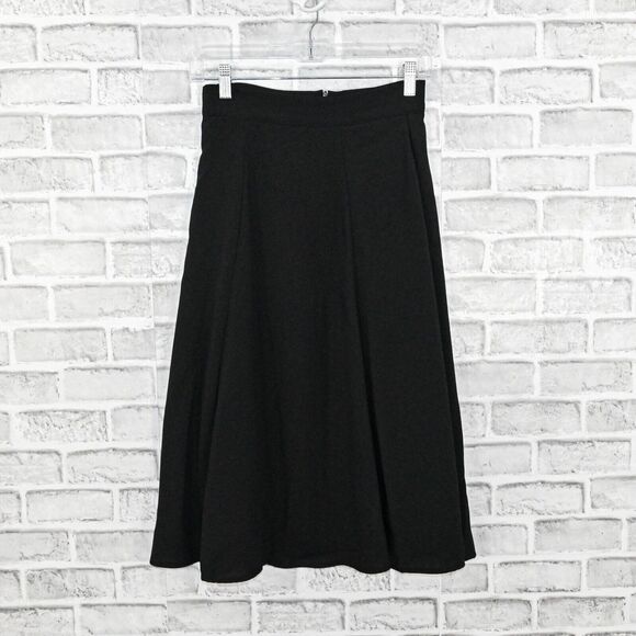 Laura Byrnes California Women's Pinup Pleated Box Skirt in Black sz Small - Picture 5 of 11